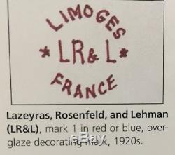 Antique LR & L Limoges Demitasse Cup/Saucer Circa 1920s. Very Unusual Shape