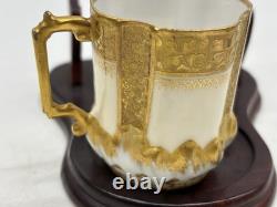 Antique LS&S Limoges France Porcelain Demitasse Cup & Saucer L Straus and Sons