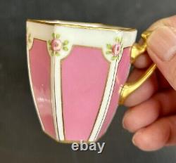 Antique Lenox Art Deco Hexagonal Demitasse Cup & Saucer Set