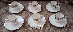 Antique Lenox Belleek/Sterling Inlay 6 Demitasse Cups and Saucers, Take a LOOK