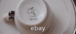 Antique Lenox Belleek/Sterling Inlay 6 Demitasse Cups and Saucers, Take a LOOK