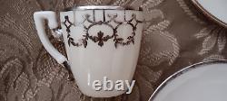 Antique Lenox Belleek/Sterling Inlay 6 Demitasse Cups and Saucers, Take a LOOK