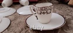 Antique Lenox Belleek/Sterling Inlay 6 Demitasse Cups and Saucers, Take a LOOK