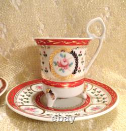 Antique Limoges 6 Demitasse Cups & Saucers Set