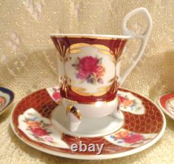 Antique Limoges 6 Demitasse Cups & Saucers Set