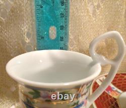 Antique Limoges 6 Demitasse Cups & Saucers Set