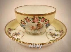 Antique Limoges Demitasse Cup & Saucer, Dragonfly Handle