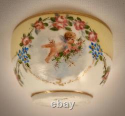 Antique Limoges Demitasse Cup & Saucer, Dragonfly Handle