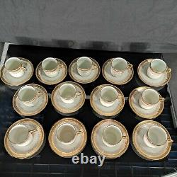 Antique Limoges France B & C (L Bernardaud &Co) Demitasse Cup & Saucers 26 pcs