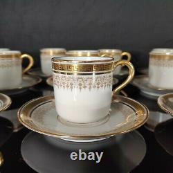 Antique Limoges France B & C (L Bernardaud &Co) Demitasse Cup & Saucers 26 pcs