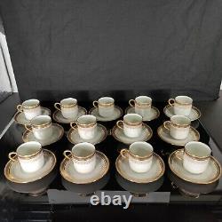 Antique Limoges France B & C (L Bernardaud &Co) Demitasse Cup & Saucers 26 pcs