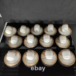 Antique Limoges France B & C (L Bernardaud &Co) Demitasse Cup & Saucers 26 pcs