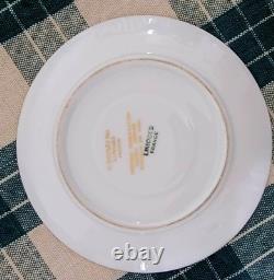 Antique Limoges French Porcelain Footed Demitasse Cup and Saucer set 24k gold