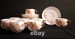 Antique Limoges Klingenberg 8 Sets Of HP Demitasse Cups And Saucers