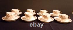 Antique Limoges Klingenberg 8 Sets Of HP Demitasse Cups And Saucers