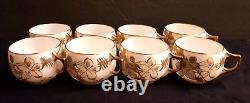 Antique Limoges Klingenberg 8 Sets Of HP Demitasse Cups And Saucers