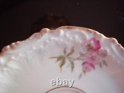 Antique Limoges Ls&s Hand Painted Set 6 Coffee Cups Demitasse. Roses & Gold