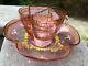 Antique Moser Cranberry Glass Demitasse Cup & Saucer Hand-painted Withgold Gilding
