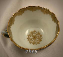 Antique Meissen Demitasse Cup & Saucer, Cobalt Blue