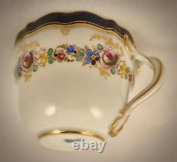 Antique Meissen Demitasse Cup, Saucer & Dessert Plate, Floral
