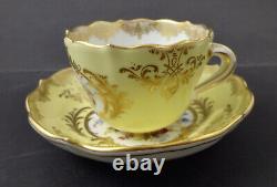 Antique Meissen Demitasse Cup & Saucer, Deutsche Blumen