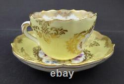 Antique Meissen Demitasse Cup & Saucer, Deutsche Blumen