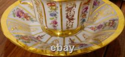 Antique Meissen Demitasse Floral Gold Cup & Saucer Set