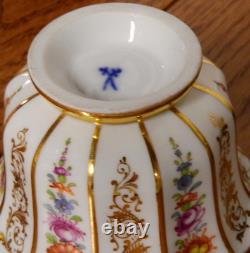 Antique Meissen Demitasse Floral Gold Cup & Saucer Set