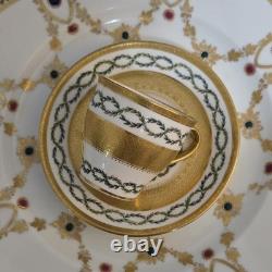 Antique Minton Demitasse Cup&Saucer, Heavy Gilt