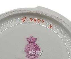 Antique Minton England Crimson Red Gold Encrusted Demitasse Cup & Saucer Perfect