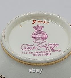 Antique Minton England Crimson Red Gold Encrusted Demitasse Cup & Saucer Perfect