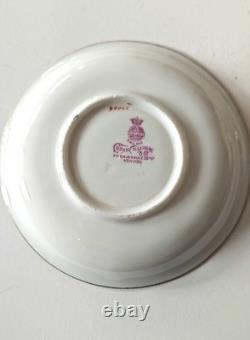 Antique Minton England Crimson Red Gold Encrusted Demitasse Cup & Saucer Perfect