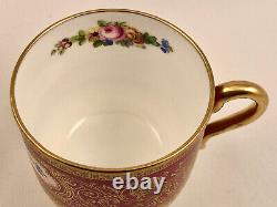 Antique Mintons Demitasse Cup, Saucer & Plate, Artist Signed, Elaborate Gilding