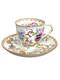 Antique Mintons Demitasse Cup And Saucer England Chinoiserie Floral Gold Trim