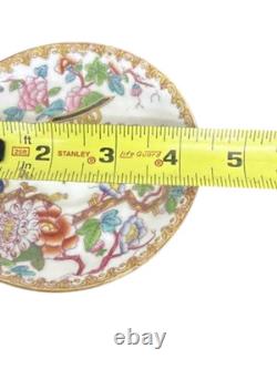 Antique Mintons Demitasse Cup and Saucer England Chinoiserie Floral Gold Trim