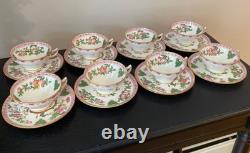 Antique Mintons England Bailey Banks & Biddle Demitasse Cup and Saucers Set of 8
