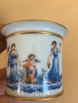 Antique Napoleonic Era M Imp de Sèvres 1804-1809 Hallmark Demitasse Cup & Saucer