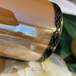 Antique Noritake Luster Ware Hand Painted Floral Demitasse 4 Sets Cups & Saucers