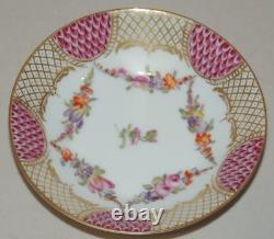 Antique Nymphenburg Garlands Scales & Lattice Can Demitasse Cup & Saucer