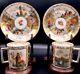 Antique Pair Dresden/meissen Style Demitasse. Kauffahrtei Scenes. Cups & Saucers