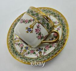 Antique Pickard Demitasse Cup & Saucer, Hand Painted