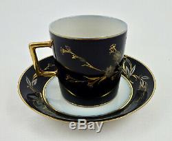 Antique Pouyat Limoges Demitasse Cup & Saucer, Made for Tiffany