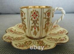 Antique Rare Coalport Davis Collamore Limited Edition Demitasse Cup And Saucer