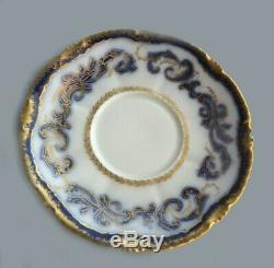 Antique Rare Demitasse Cup Set (6) Cobalt Blue Gold Theo. Haviland Limoges 1895