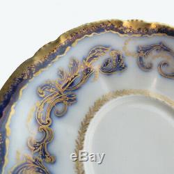 Antique Rare Demitasse Cup Set (6) Cobalt Blue Gold Theo. Haviland Limoges 1895