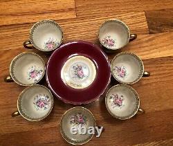 Antique Rosenthal Bavaria Continental Ivory Demitasse Cups & Saucers Set MINT