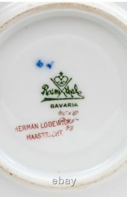 Antique Rosenthal Porcelain Demitasse Cups & Saucers Set For 12 Art Deco