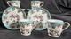 Antique Royal Crown Derby Olde Avesbury Demitasse Cups & Saucers Sets #472 C1885