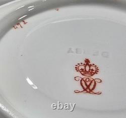 Antique Royal Crown Derby Olde Avesbury Demitasse Cups & Saucers Sets #472 c1885