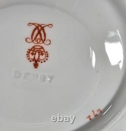 Antique Royal Crown Derby Olde Avesbury Demitasse Cups & Saucers Sets #472 c1885